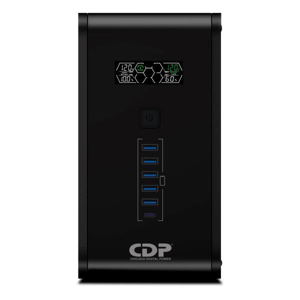 Ups Cdp R-SMART751 750VA 350W Ups Linea Interactiva 120VAC Avr 10 Tomas