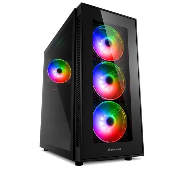 Case Gaming RGB Sharkoon TG5 Pro Mid Tower Ventiladores 4 De 120MM Con Vidrio Lateral Y Frontal