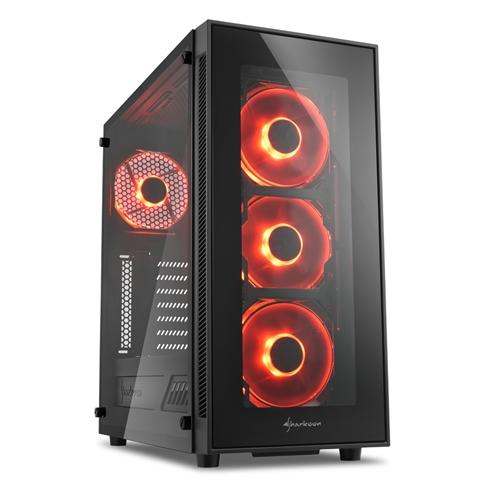 Case Gaming RGB Sharkoon TG5 Ventiladores 4 De 120MM Con Vidrio Lateral Y Frontal