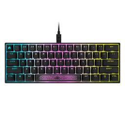 Teclado Gaming RGB Corsair K65 Mini Mecánico Alámbrico USB Inglés Switch Plateado, imagen 1