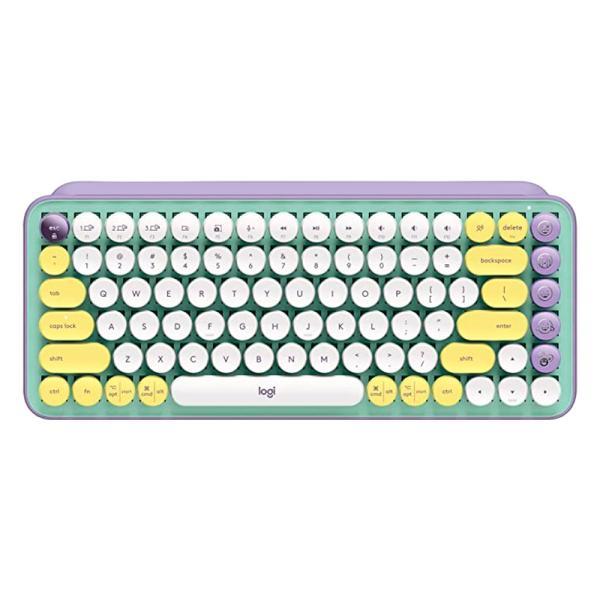 Teclado Logitech Pop Keys Mecánico Inalámbrico Bluetooth Español Switch Café