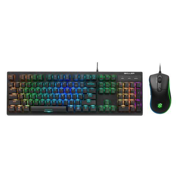 Teclado Y Mouse Gaming RGB Sharkoon SGB30 Alámbrico USB Inglés