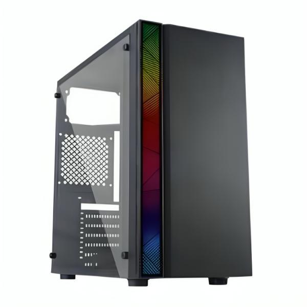 Case ND-550 RGB Strip E010-156 Black USB 2.0*2 + Hd Audio