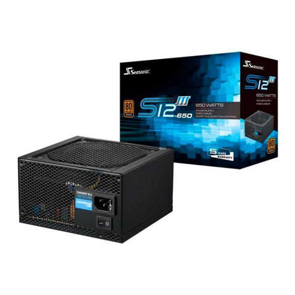 Fuente De Poder Seasonic S12III 650 650W 80 Plus Bronze No Modular Atx