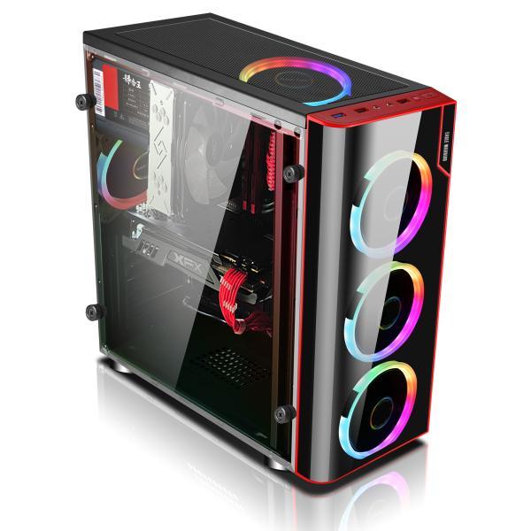 Case Gaming RGB Eagle Warrior CG06Z3RA001C Mid Tower Ventiladores 3 De 120MM Con Vidrio Lateral Y Panel Acrílico Frontal