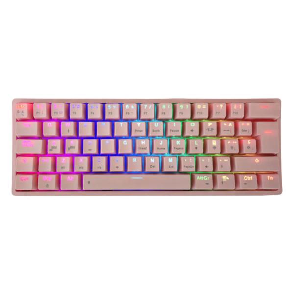 Teclado Gaming RGB Eagle Warrior KAY182U0001C 60% Mecánico Inalámbrico Bt Español