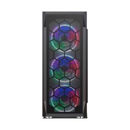 Case Gaming RGB Eagle Warrior CG08Z3RA002C Mid Tower Ventiladores 3 De 120MM Con Vidrio Lateral Y Malla Frontal, imagen 1