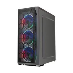 Case Gaming RGB Eagle Warrior CG08Z3RA002C Mid Tower Ventiladores 3 De 120MM Con Vidrio Lateral Y Malla Frontal, imagen 3