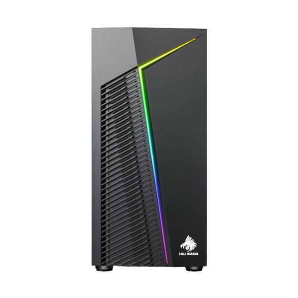 Case Gaming RGB Eagle Warrior CG03RWRA001C H410 Sin Ventilación Incluida Con Vidrio Lateral Y Tira RGB