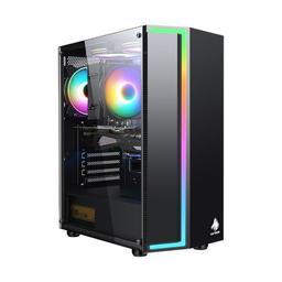Case Gaming RGB Eagle Warrior CG33RXRA001C Ventiladores 3 De 120MM Con Vidrio Lateral Y Tira RGB, imagen 2