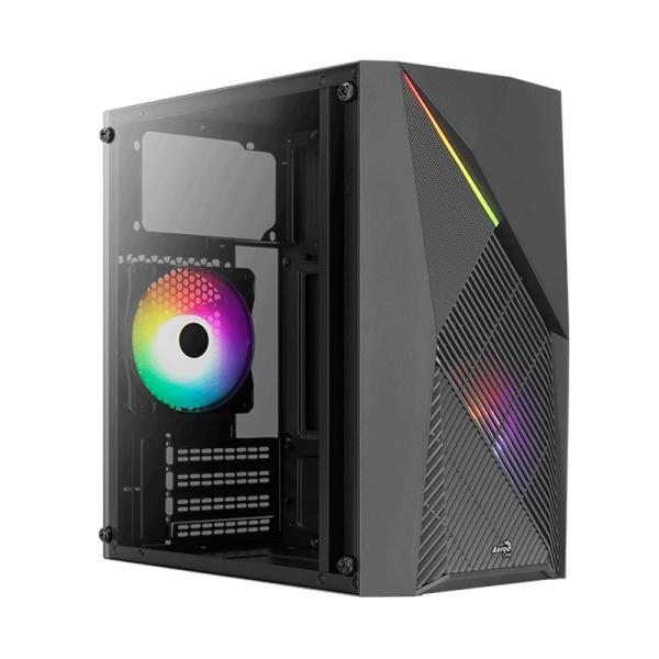 Case Gaming RGB Aerocool Raider MINI-G-BK-V2 Ventiladores 2 De 120MM Con Vidrio Lateral