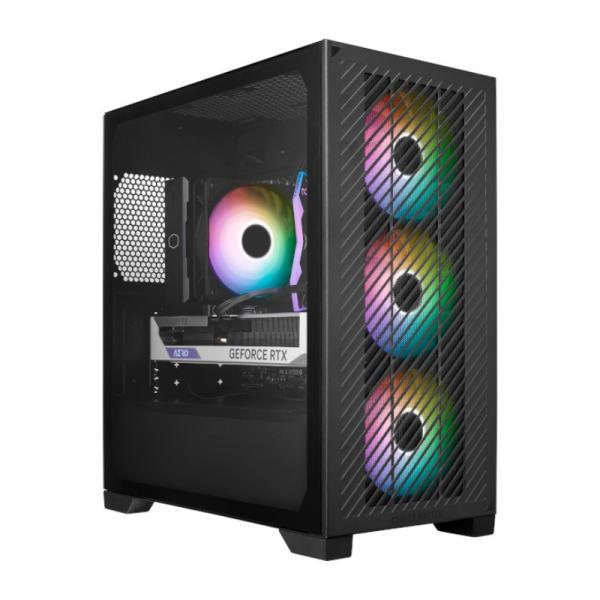Case Gaming RGB Cooler Master Elite 301 Mini Tower Ventiladores 3 De 120MM Con Vidrio Lateral Y Malla Frontal