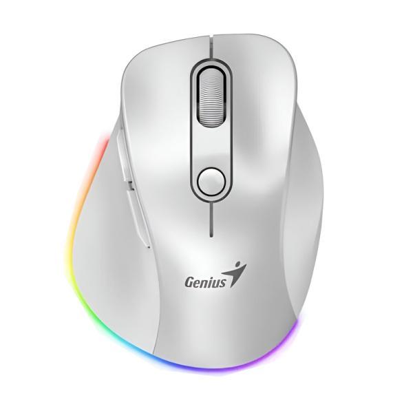 Mouse Genius RGB RS2 Ergo 9000S Pro Inalámbrico Con Receptor 2400 Dpi