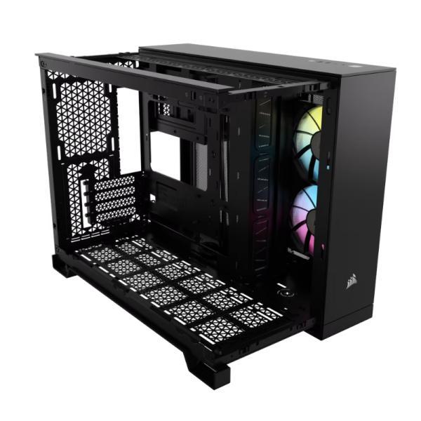 Case Gaming RGB Corsair Icue Link 2500X Mid Tower Ventiladores 2 De 120MM Con Vidrio Lateral Y Frontal