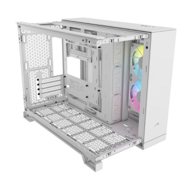 Case Gaming RGB Corsair Icue Link 2500X Mid Tower Ventiladores 2 De 120MM Con Vidrio Lateral Y Frontal