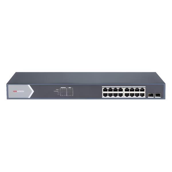 Switch Hikvision DS-3E1518P-EI/M(O-STD) 16 Puertos Gigabit Poe / 1 Puerto Gigabit RJ45 / 1 Puerto Sfp Administrable