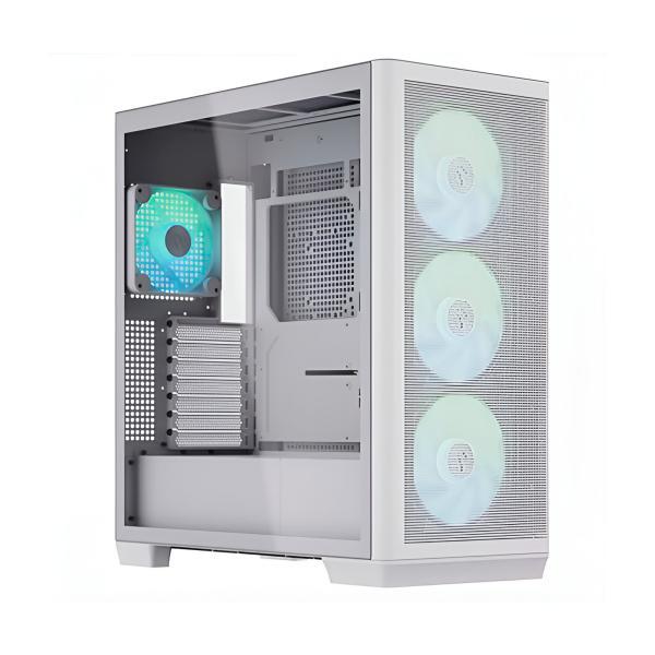 Case Gaming RGB Apnx C1-WT-V1 Mid Tower Ventiladores 4 De Con Malla Frontal Y Lateral