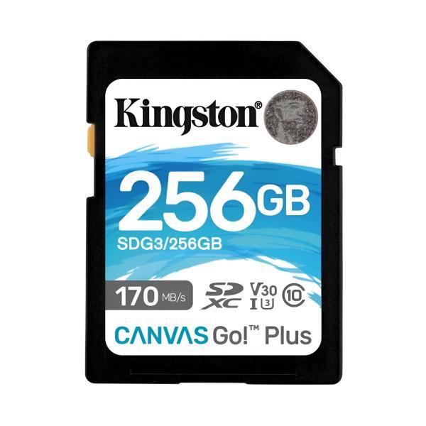Memoria Sdxc 256GB Kingston Sdxc Canvas Go Plus C10 170MB/S 90 MB/S Para Videos 4K