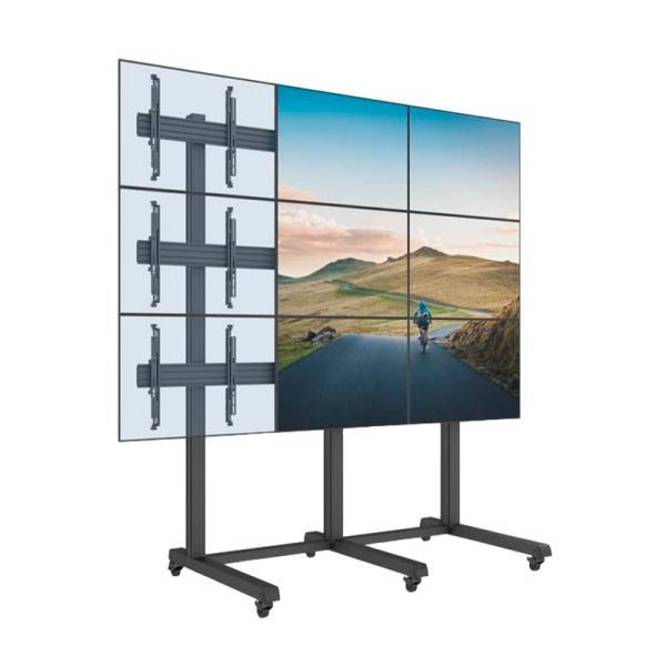 Soporte Para Tv Rodante Universal Ajustable 3 X 3 Con Brazo Micro Ajustable Negro