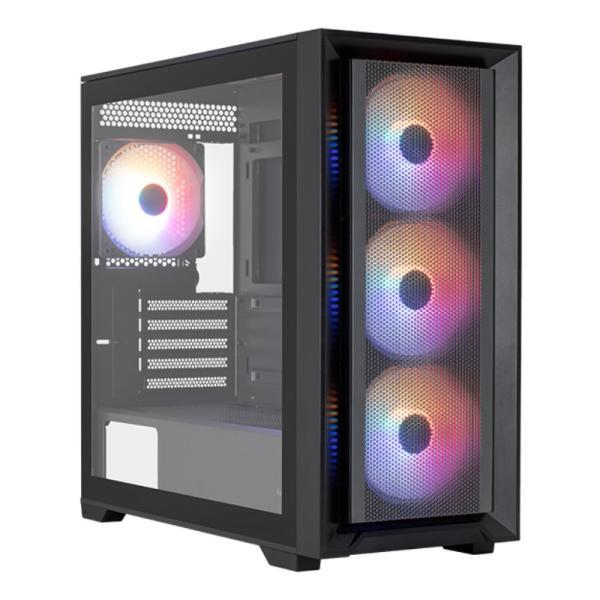 Case Gaming RGB Aerocool Tern Mini Mini Tower Ventiladores 4 De 120MM Con Vidrio Lateral Y Malla Frontal Tern MINI-G-BK-V1
