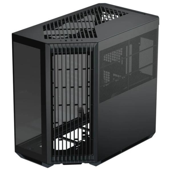 Case Apnx V1-BK-V1 Mid Tower Sin Ventilación Incluida Con Vidrio Lateral Y Malla Frontal Angulada