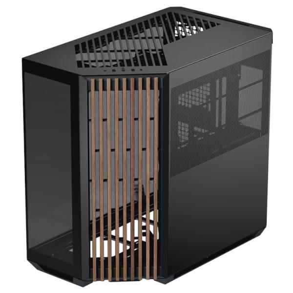 Case Apnx V1-W-BK-V1 Mid Tower Sin Ventilación Incluida Con Vidrio Lateral Y Malla Frontal Angulada