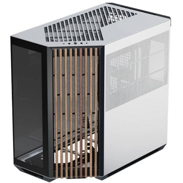 Case Apnx V1-W-BW-V1 Mid Tower Sin Ventilación Incluida Con Vidrio Lateral Y Malla Frontal Angulada