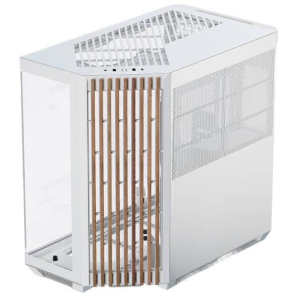 Case Apnx V1-W-WT-V1 Mid Tower Sin Ventilación Incluida Con Vidrio Lateral Y Malla Frontal Angulada