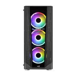 Case Frgb Aerocool PRISM-G-BK-V2 Mid Tower Ventiladores 4 De 120MM Con Vidrio Vidrio Lateral Y Frontal, imagen 4