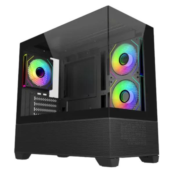 Case RGB Cooler Master Elite 490 Mini Tower Ventiladores 3 De 120MM Con Vidrio Frontal Y Lateral