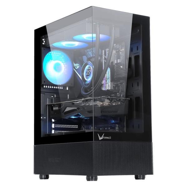 Case RGB Formula V Line Crystal Z1+ Black Ar Mid Tower Ventiladores 3 De 120MM Con Vidrio Frontal Y Lateral