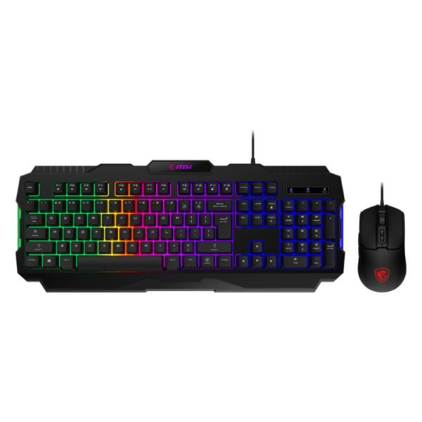 Teclado Y Mouse Gaming RGB Msi Forge GK100 Combo Us Alámbrico USB Ingles