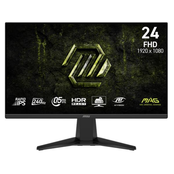 Monitor Gaming Msi Mag 245F X24 24 Pulg Plana 1920X1080 240HZ Ips Rápido Freesync Premium Displayport / HDMI
