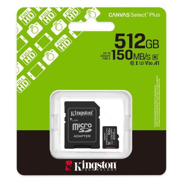 Memoria Micro Sd 512GB Kingston Clase 10 UHS-I U3 150 MB/S Para Dispositivos Y Camaras Android
