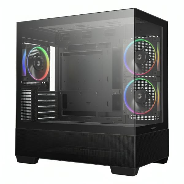 Case Argb Deepcool CG380 3F Mid Tower Ventiladores 3 De 120 Mm Con Panel Lateral Y Frontal