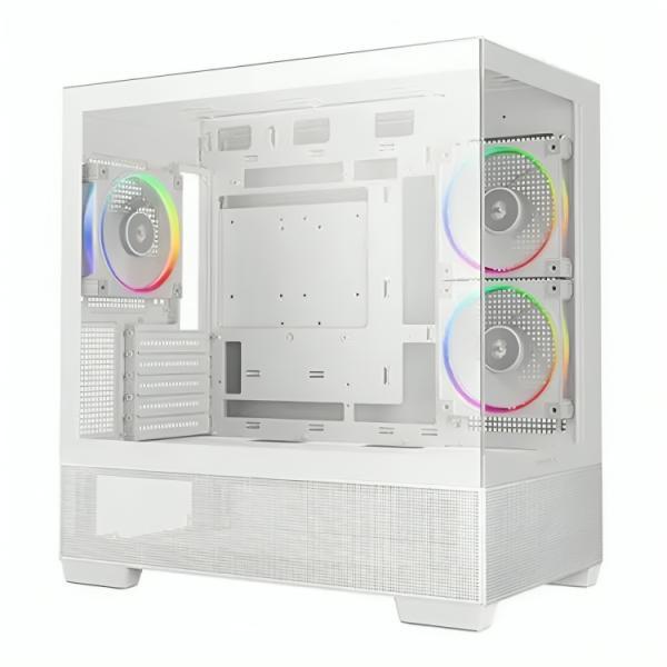 Case Argb Deepcool CG380 3F Wh Mid Tower Ventiladores 3 De 120 Mm Con Panel Lateral Y Frontal