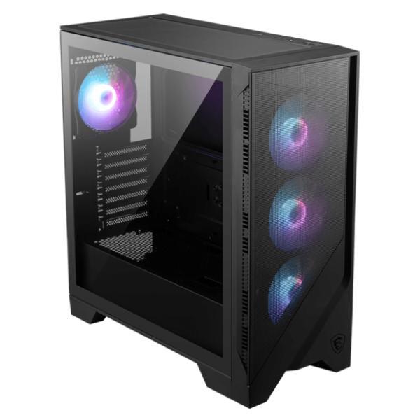 Case Gaming RGB Msi Mag Forge 321R Airflow Mid Tower Ventiladores 4 De 120MM Con Vidrio Lateral