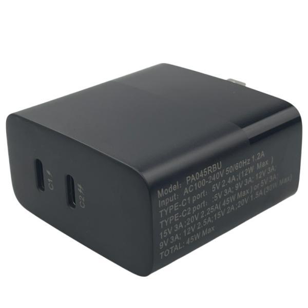 Cargador De Pared Nova PA045RBU001C 45W 2 Puertos USB-C Carga Rapida Con Enchufe Plegable, imagen 2