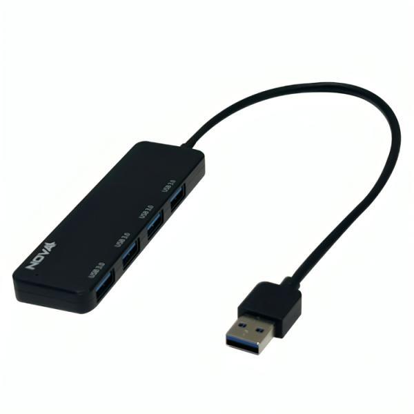 Hub Nova AHB1S340002C 4 En 1 USB-A 3.0 4 Puertos USB-A 3.0 Micro 5V 5GBPS