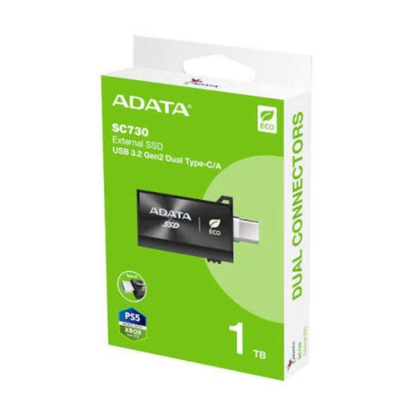 Hd Solido Externo 1TB-ADATA SC730 USB 3.2 Gen 2 Tipo C/TIPO A 600 MB/S 600 MB/S