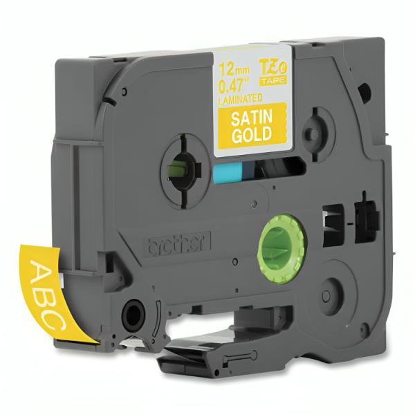 Cinta Brother TZE-MQ835G Blanco Sobre Dorado De 12MM Para P-TOUCH 5M
