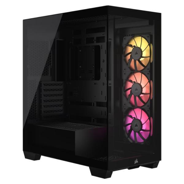 Case RGB Corsair Icue Link 3500X Mid Tower Ventiladores 3 De 120MM Con Vidrio Lateral Y Frontal