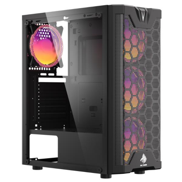 Case RGB Eagle Warrior CG12AARA002C Mid Tower Ventiladores 3 De 120MM Con Vidrio Lateral Y Acrílico Frontal