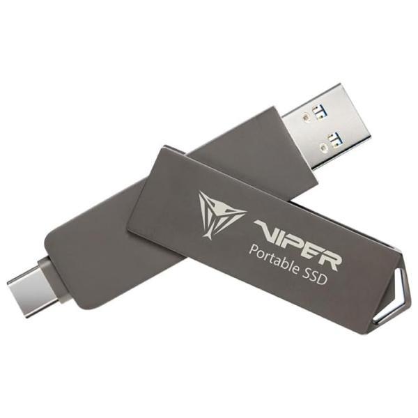 Hd Solido Externo 512GB Patriot PVP30 Duo Compact USB 3.2 Gen 2 Tipo C/A 1000 MB/S 1000 MB/S