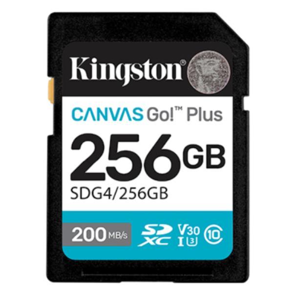 Memoria Sdxc 256GB Kingston Canvas Go Plus Gen 4 200 MB/S Para Cámaras Y Video 4K