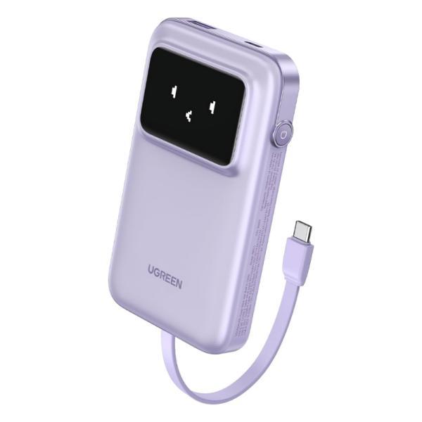 Power Bank Ugreen PB511 10000MAH 30W USB-C Con Cable Integrado Pantalla Tft