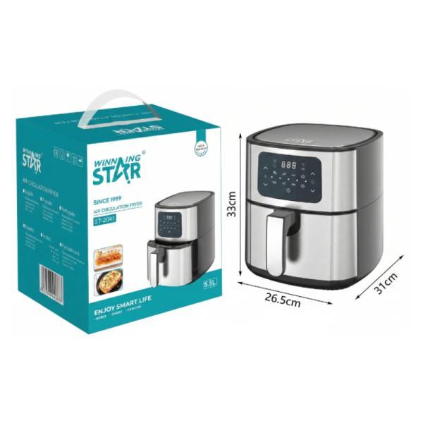 Freidora De Aire Winning Star ST-2041 1400W 5.5L Con Pantalla Digital
