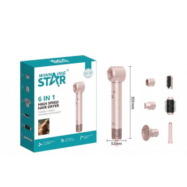 Secadora De Cabello Multifuncional Winning Star 6 En 1 1300W ST-2292