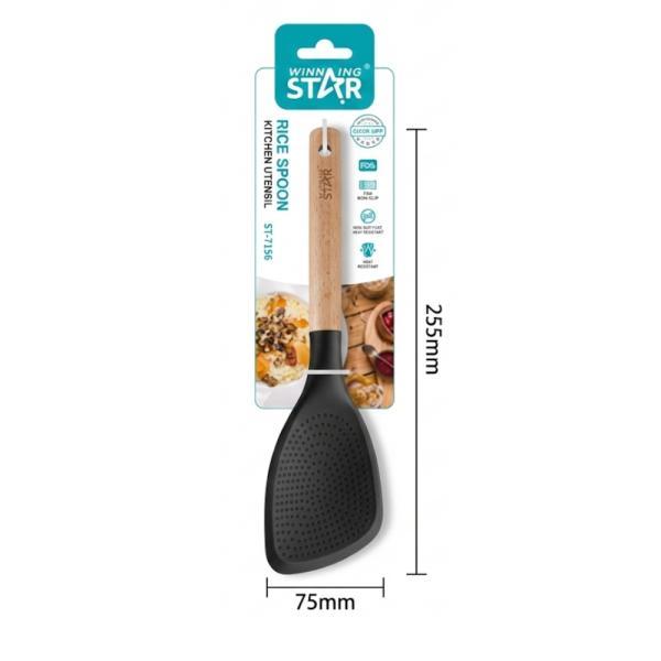 Cuchara Arrocera Winning Star ST-7559 Silicona / Nylon / Madera