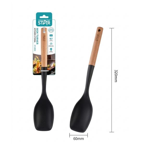 Espátula Para Wok Winning Star ST-7550 Silicona / Nylon / Madera